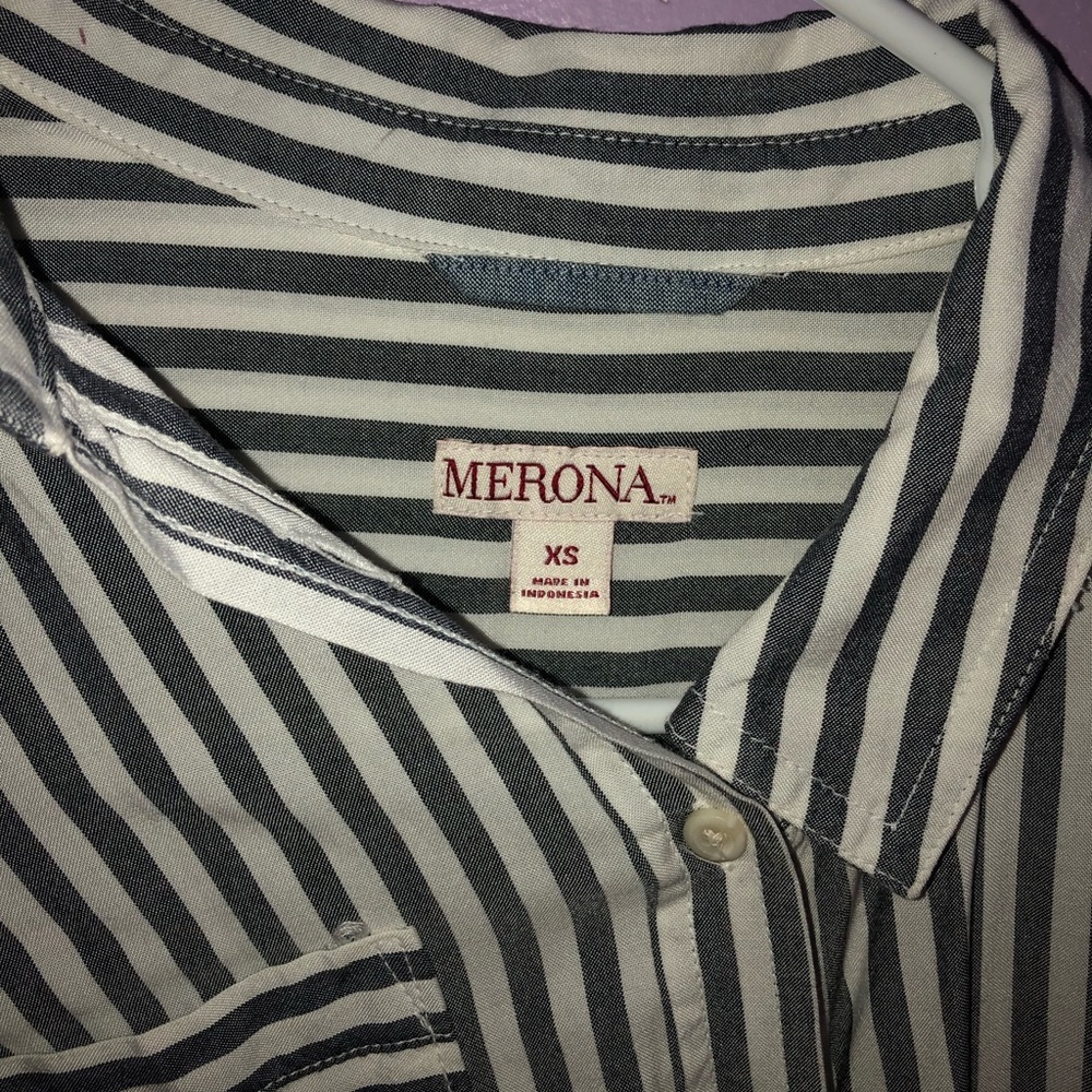 striped button up